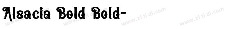 Alsacia Bold Bold字体转换
